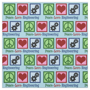 Peace Love Engineering Cute Engineer Stof