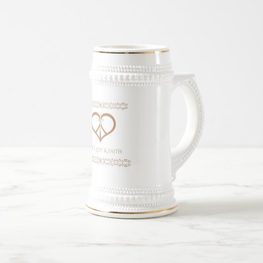 Peace Love & Faith Mug (Devant droit)