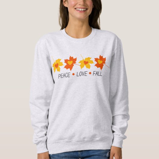 Peace Love Fall Sweatshirt confortable (Devant)