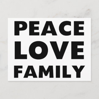 Peace Love Family Briefkaart