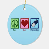 Peace Love Farmocology Keramisch Ornament (Links)