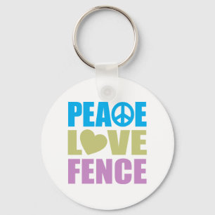 Peace Love Fence Sleutelhanger