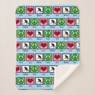 Peace Love Field Hockey Sherpa Deken