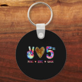 Peace Love Fifth Grade Squad Back To School Gift  Sleutelhanger (Voorkant)