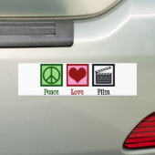 Peace Love Film Bumpersticker (Op auto)