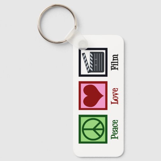 Peace Love Film Company Custom Clapper Board Sleutelhanger (Voorkant)