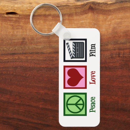 Peace Love Film Company Custom Clapper Board Sleutelhanger (Voorkant)