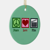 Peace Love Film Keramisch Ornament (Rechts)