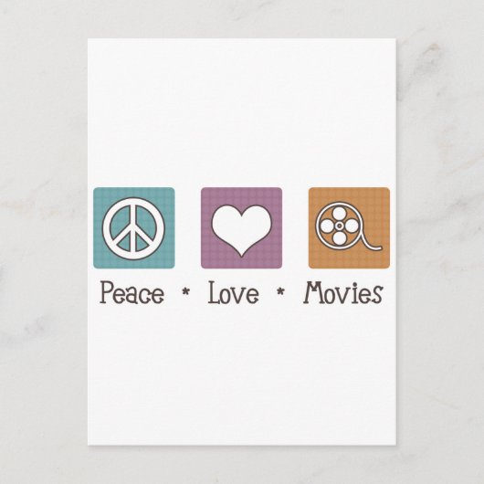 Peace Love Films Briefkaart (Voorkant)