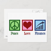 Peace Love Finance Briefkaart (Voorkant / Achterkant)
