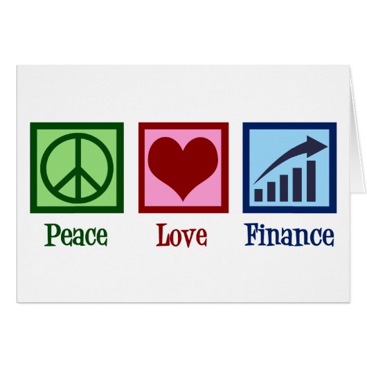 Peace Love Finance Conseiller financier Carte de v (Devant horizontal)