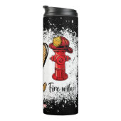 Peace Love Fire Wife Hydrant Thermosbeker (Geroteerd rechts)