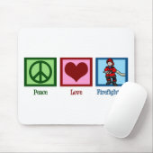 Peace Love Firefighters Muismat (Met muis)