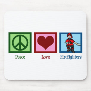 Peace Love Firefighters Muismat
