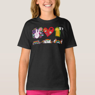 Peace Love First Grade Squad Back to School T-shirt