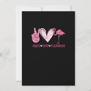 Peace Love Flamingo   Flamingo Lover Feestdagenkaart