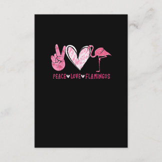 Peace Love Flamingo | Flamingo Lover Informatiekaartje