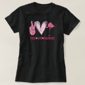 Peace Love Flamingo Flamingo Lover T-shirt (Design voorkant)