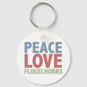 Peace Love Flugelhorns Sleutelhanger
