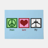 Peace Love Fly Deurmat (Voorkant)