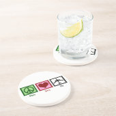 Peace Love Fly Zandsteen Onderzetter (Zijkant)