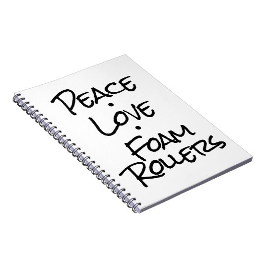 Peace Love Foam Rollers Spiral Notitieboek (Rechterzijde)