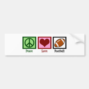 Peace Love Football Bumpersticker