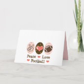 Peace Love Football Carte de voeux (Dos)