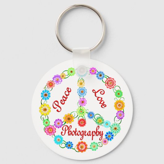 Peace Love Fotografie Sleutelhanger (Voorkant)