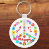 Peace Love Fotografie Sleutelhanger (Voorkant)