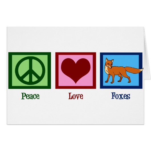 Peace Love Foxes (Devant horizontal)