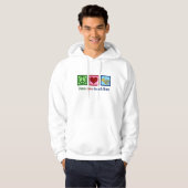 Peace Love French Horn Hoodie (Voorkant volledig)