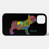 "Peace Love & Frenchies" Pop Art coque iphone (Verso (horizontal))