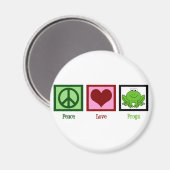 Peace Love Frogs Magneet (Voorkant / Achterkant)