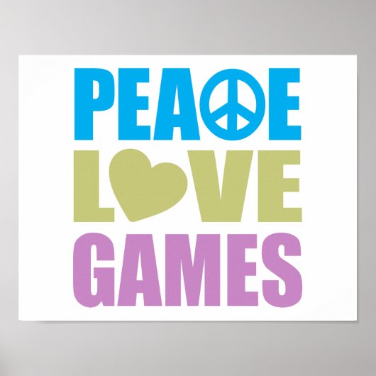 Peace Love Games Poster (Voorkant)