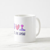 Peace Love Gaming Koffiemok (Voorkant rechts)