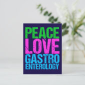 Peace Love Gastroenterology Briefkaart (Staand voorkant)