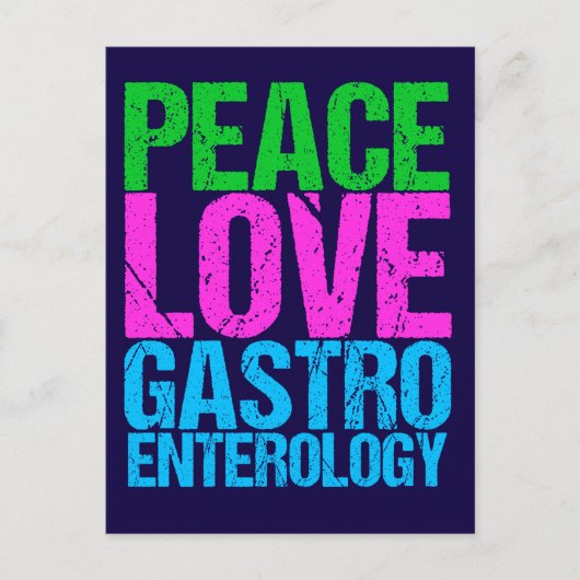 Peace Love Gastroenterology Briefkaart (Voorkant)