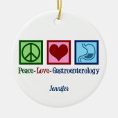 Peace Love Gastroenterology Keramisch Ornament (Voorkant)