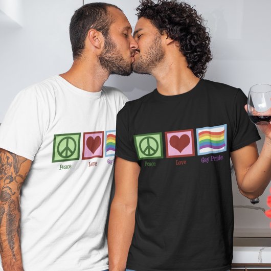 Peace Love Gay Pride T-shirt