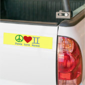 Peace Love Gemini Astrological Design Bumpersticker (Op Truck)