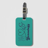 Peace, Love, & Genealogy Bagagelabel (Voorkant (verticaal))