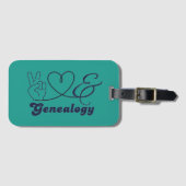 Peace, Love, & Genealogy Bagagelabel (Voorkant (horizontaal))