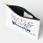Peace, Love, & Genealogy - small pouch Etui (Open)