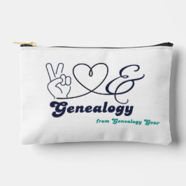Peace, Love, & Genealogy - small pouch Etui
