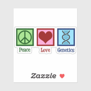 Peace Love Genetics Sticker