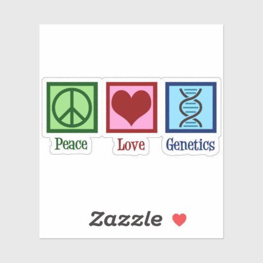 Peace Love Genetics Sticker (Vel)