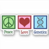 Peace Love Genetics Sticker (Voorkant)