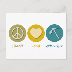 Peace Love Geology Briefkaart