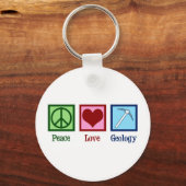 Peace Love Geology Sleutelhanger (Voorkant)